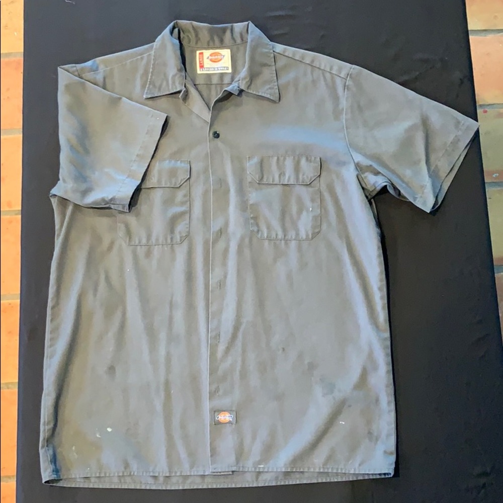 Gray Dickies Work Shirt L
